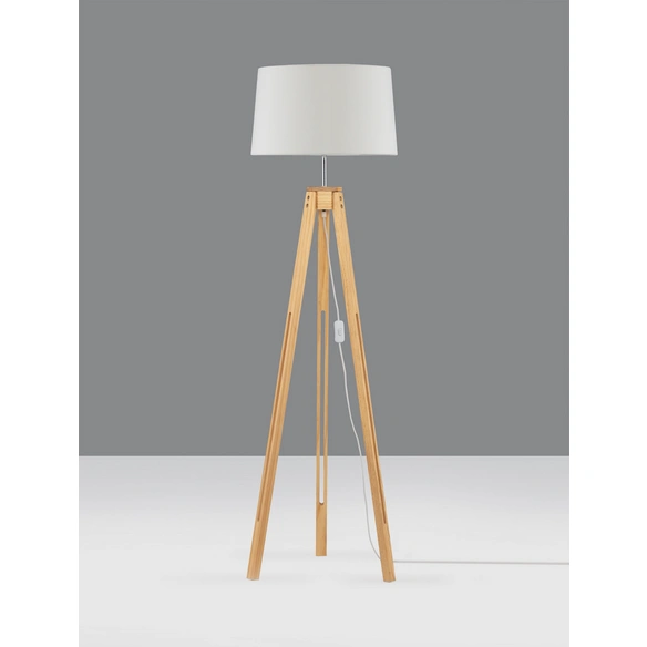 Stehleuchte »Le Roy«, LED, 1-flammig, holzfarben/weiß