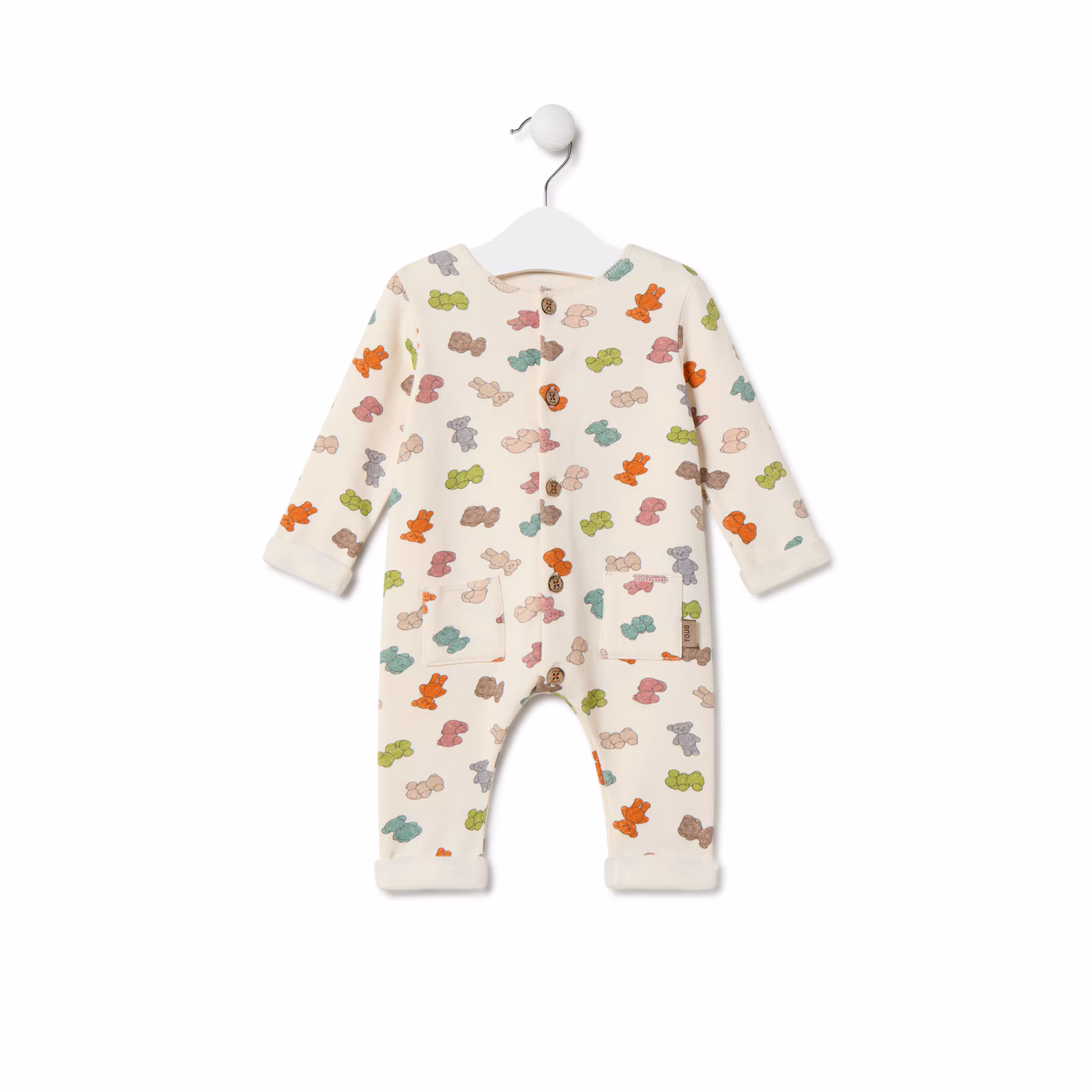 Pelele de bebé con osos multicolor crudo