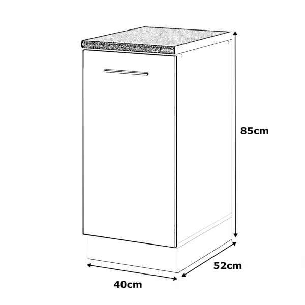 Szafka kuchenna dolna drewniana cargo 40cm spremium wotan