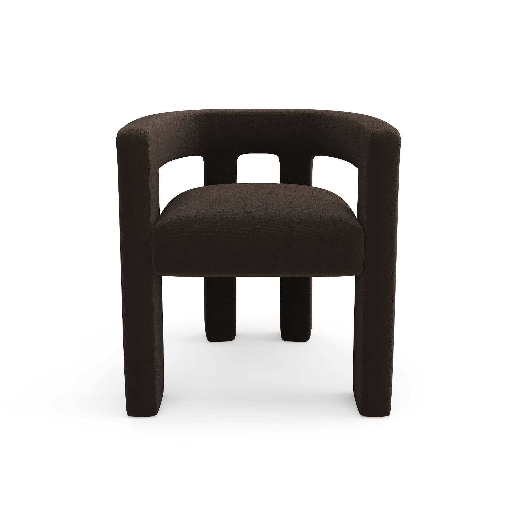 Sia Home - Draaibare fauteuil ALYA - bouclette stof zwart 64cm