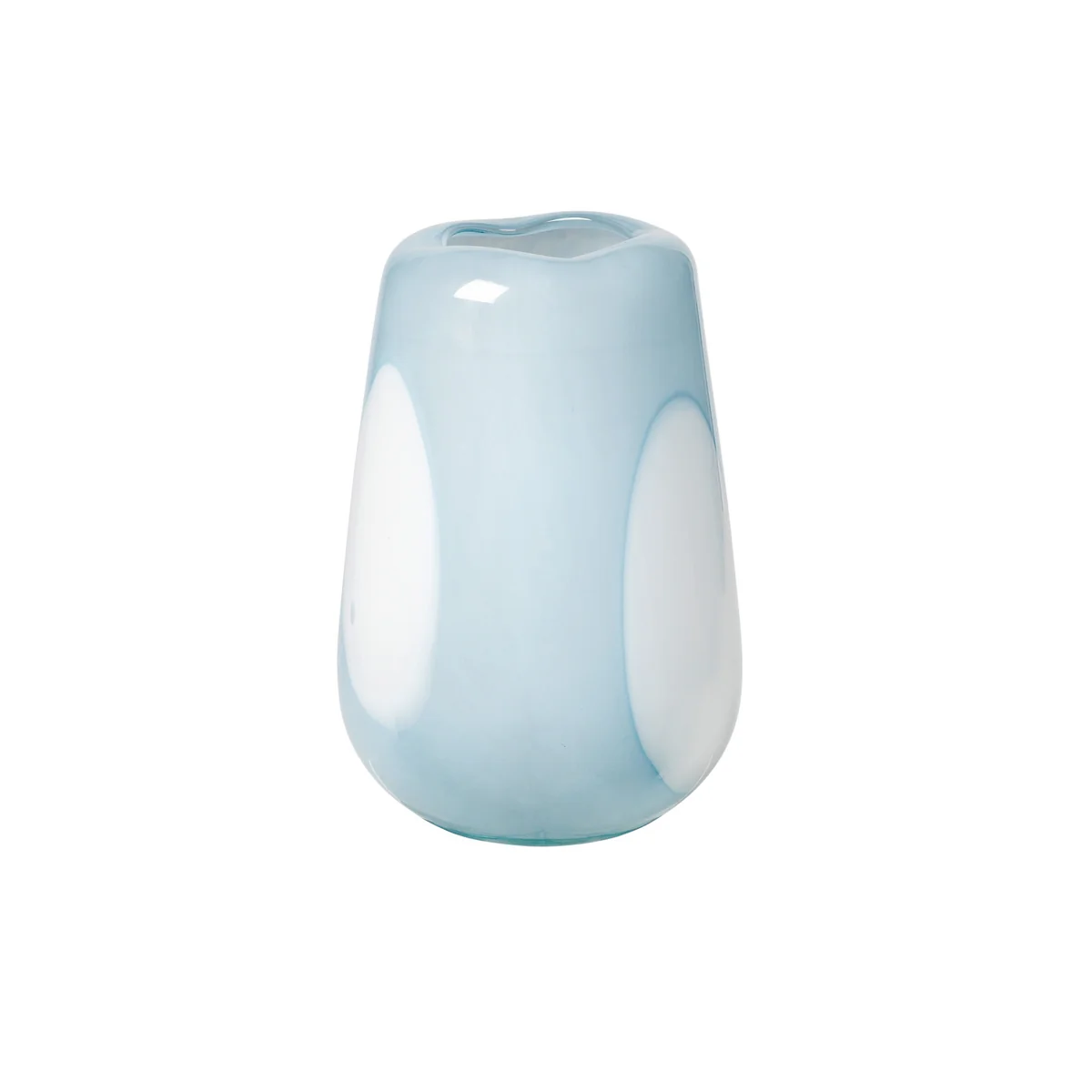 Broste Copenhagen - Ada Dot Vase Ø 18 x H 26 cm, plein air light blue