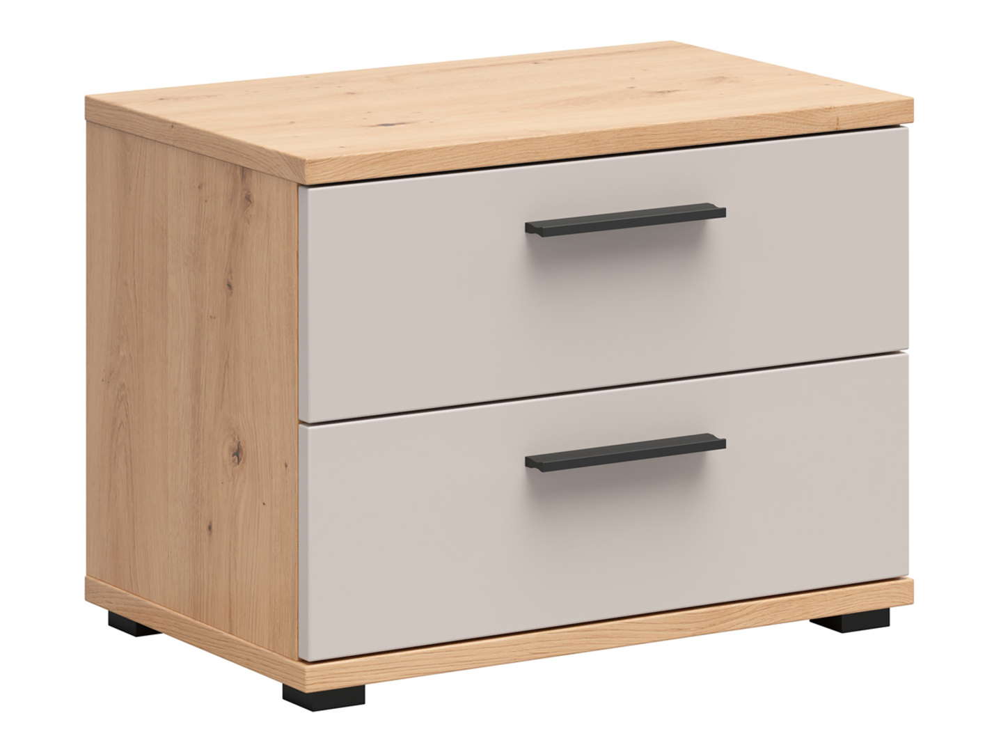 Szafka nocna Sindara 60 cm z 2 szufladami dąb artisan/kaszmir