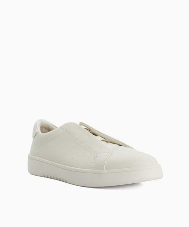 Troys White - Troys Lace-less Cupsole Trainers