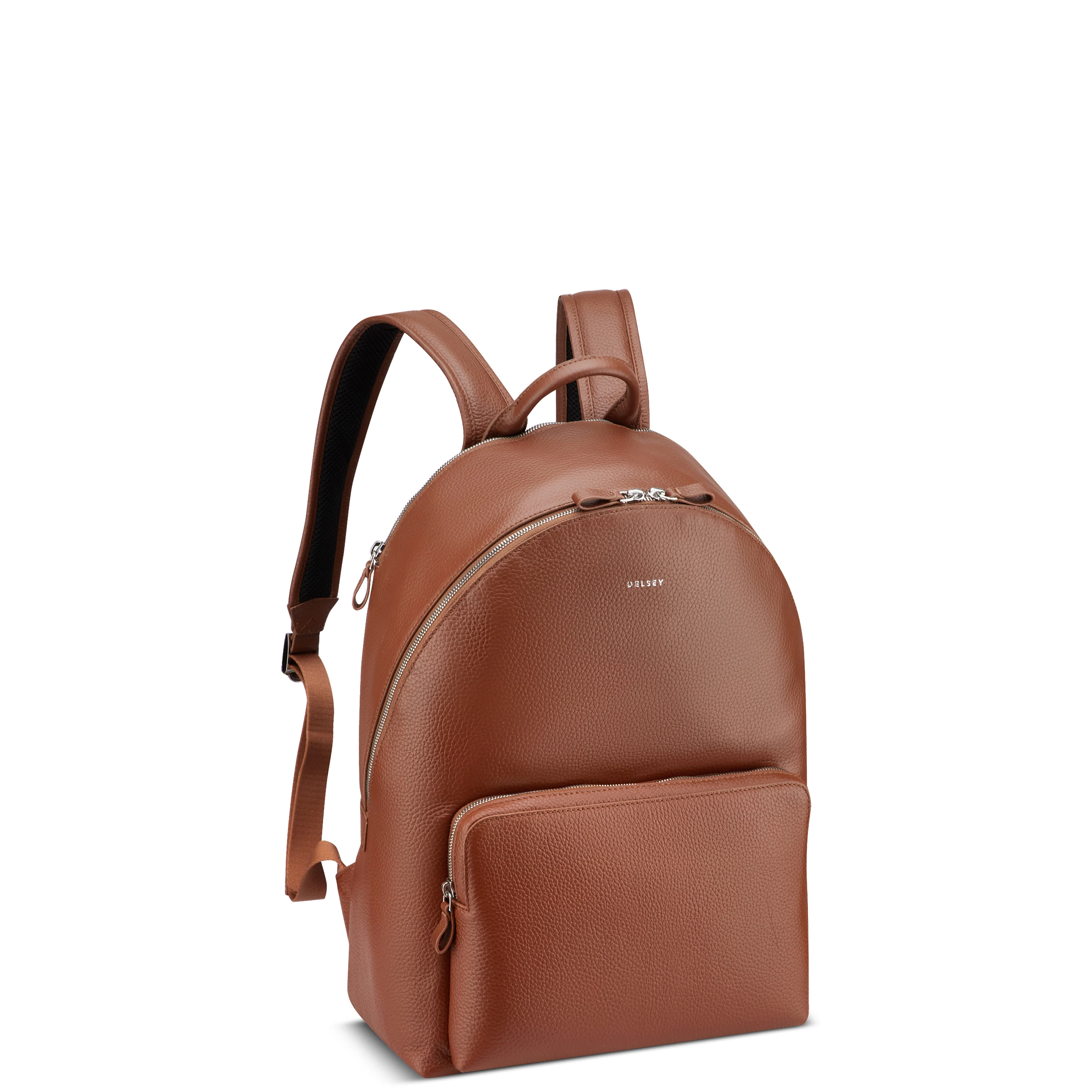 Le cuir grainé - Sac à dos en cuir avec 2 compartiments
