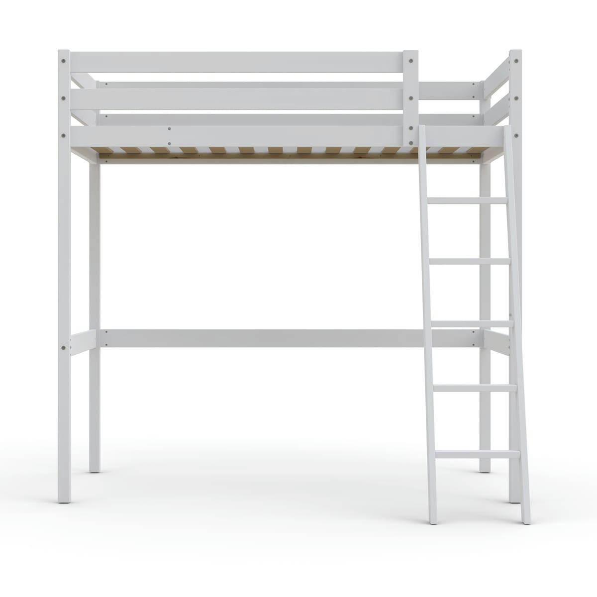 STUDIO - Lit mezzanine 90x190 laqué blanc