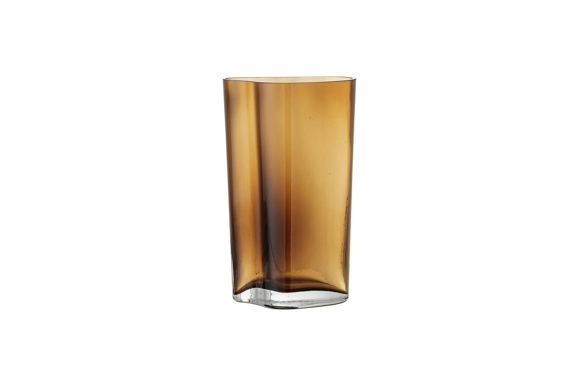BENIA - Vase en verre brun H20