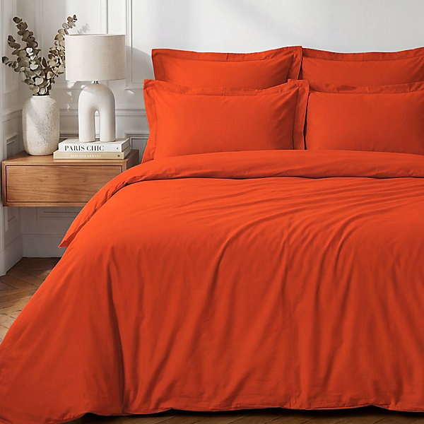 Housse de couette en percale coton Corail 200x200 cm SOFT PERCALE