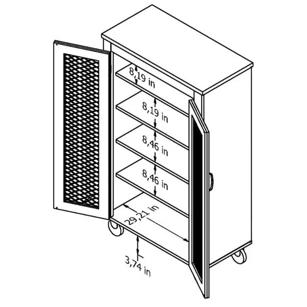 Layson Transitional Walnut 5-shelf Mobile Cabinet by Furniture of America