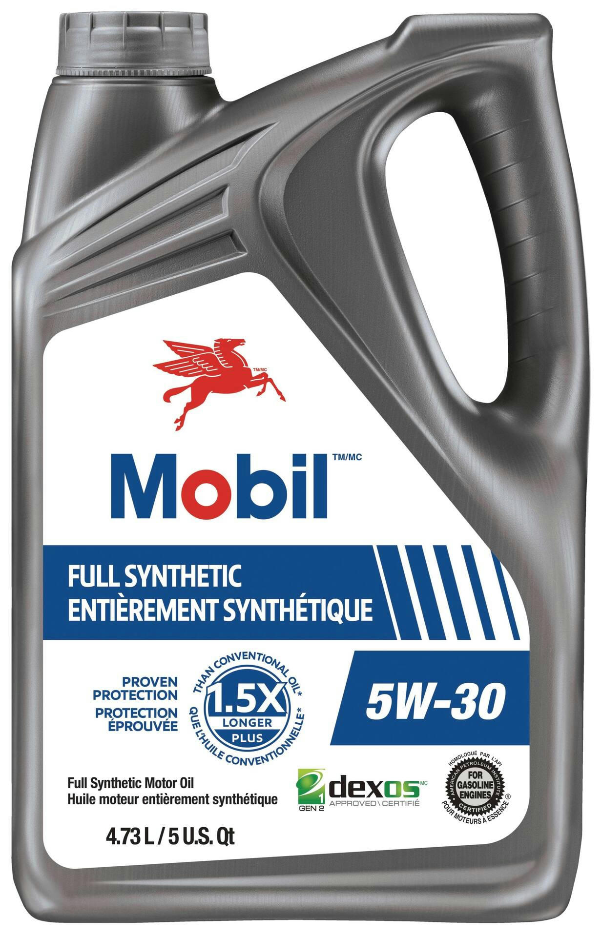 Mobil Full Synthetic 5W30 Engine/Motor Oil, 4.73-L