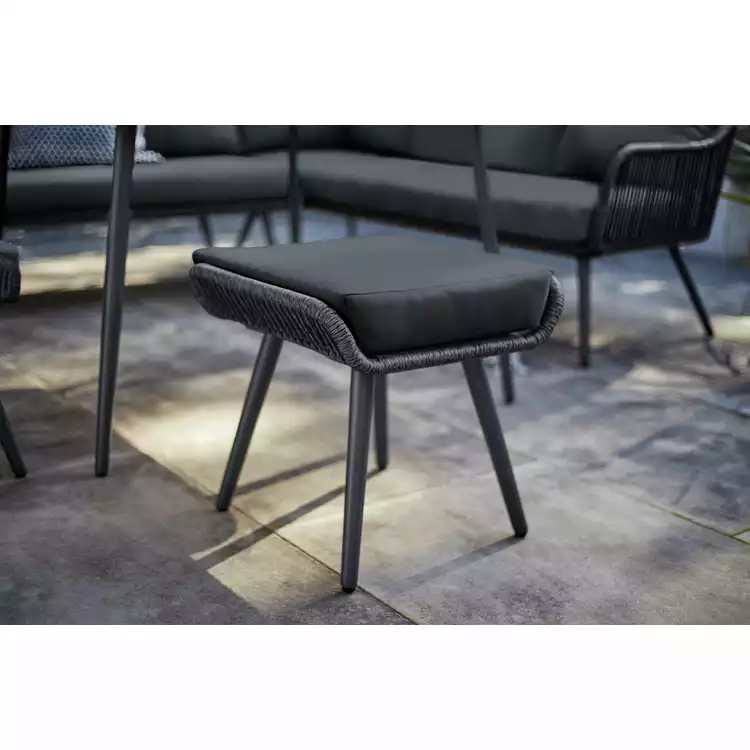 Habitat Malta 6 Seater Garden Corner Sofa Set- Black