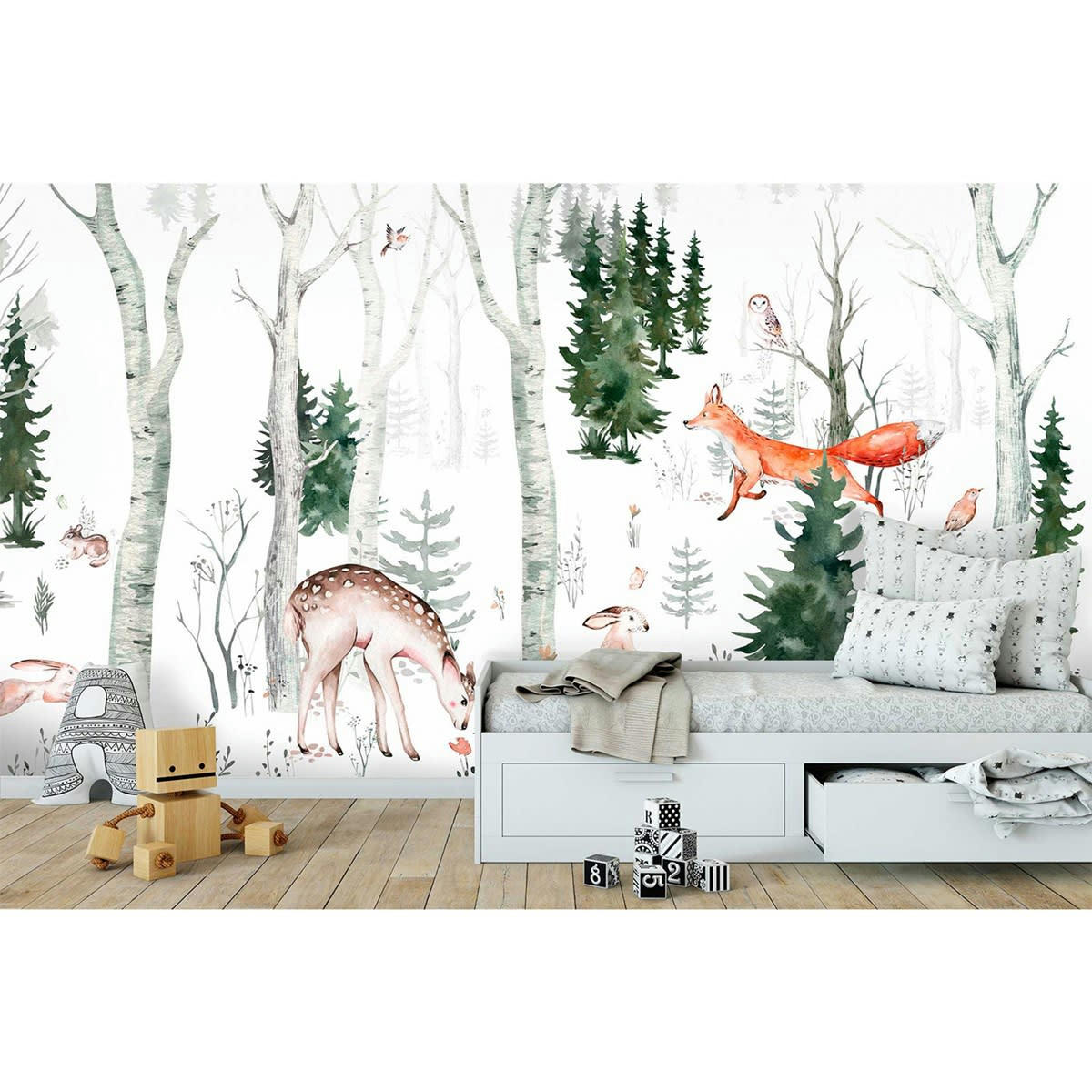 BAMBI & CO - Papier peint panoramique motif imprimé Multicolore 336x260cm