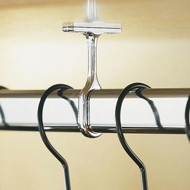 PENDERIE - 1 Support oeil ovale pour penderie ø20 L 15 mm - Nickel