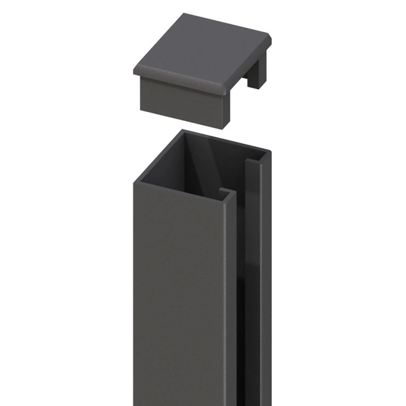 U-Montage-Profil, BxHxT: 4 x 105 x 3 cm, für System WPC und System Alu-Elementen