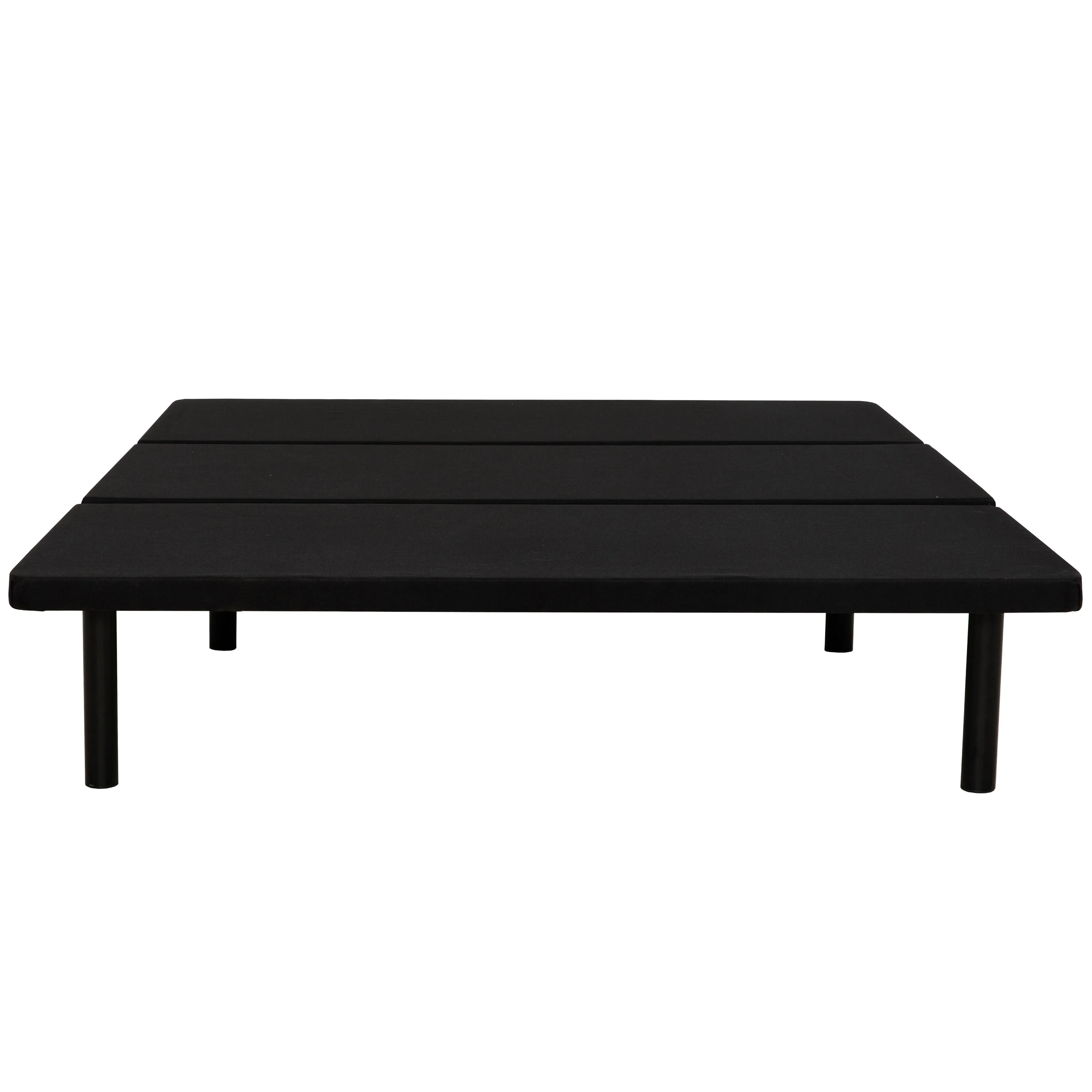 ZenBase Black Upholstered Full Platform Bed Frame