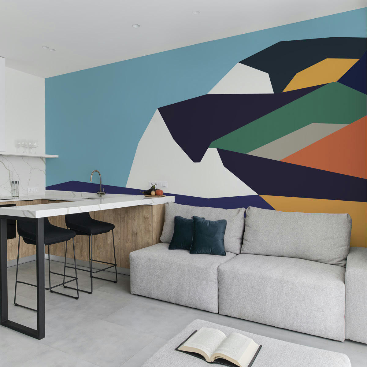 - Papier peint panoramique rives 375 x 250 cm