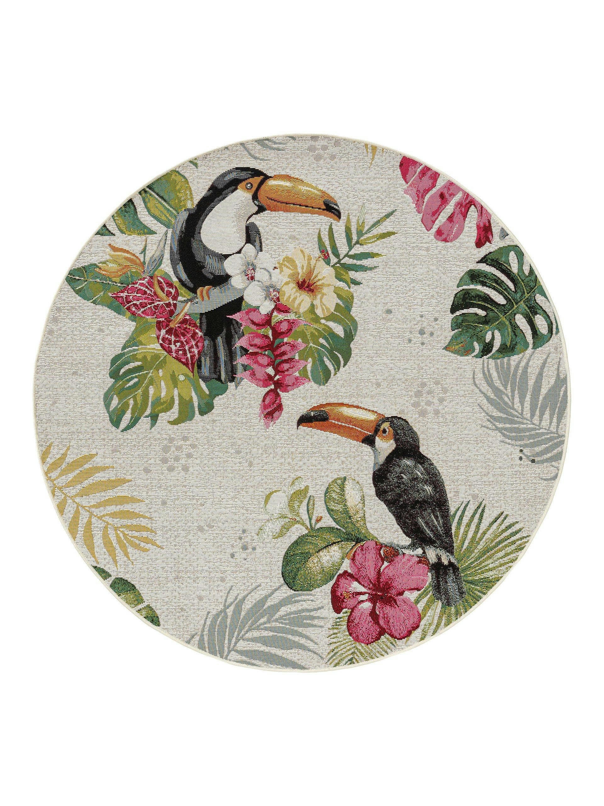 ARTIS - Tapis d'extérieur & intérieur rond multicouleur D 160