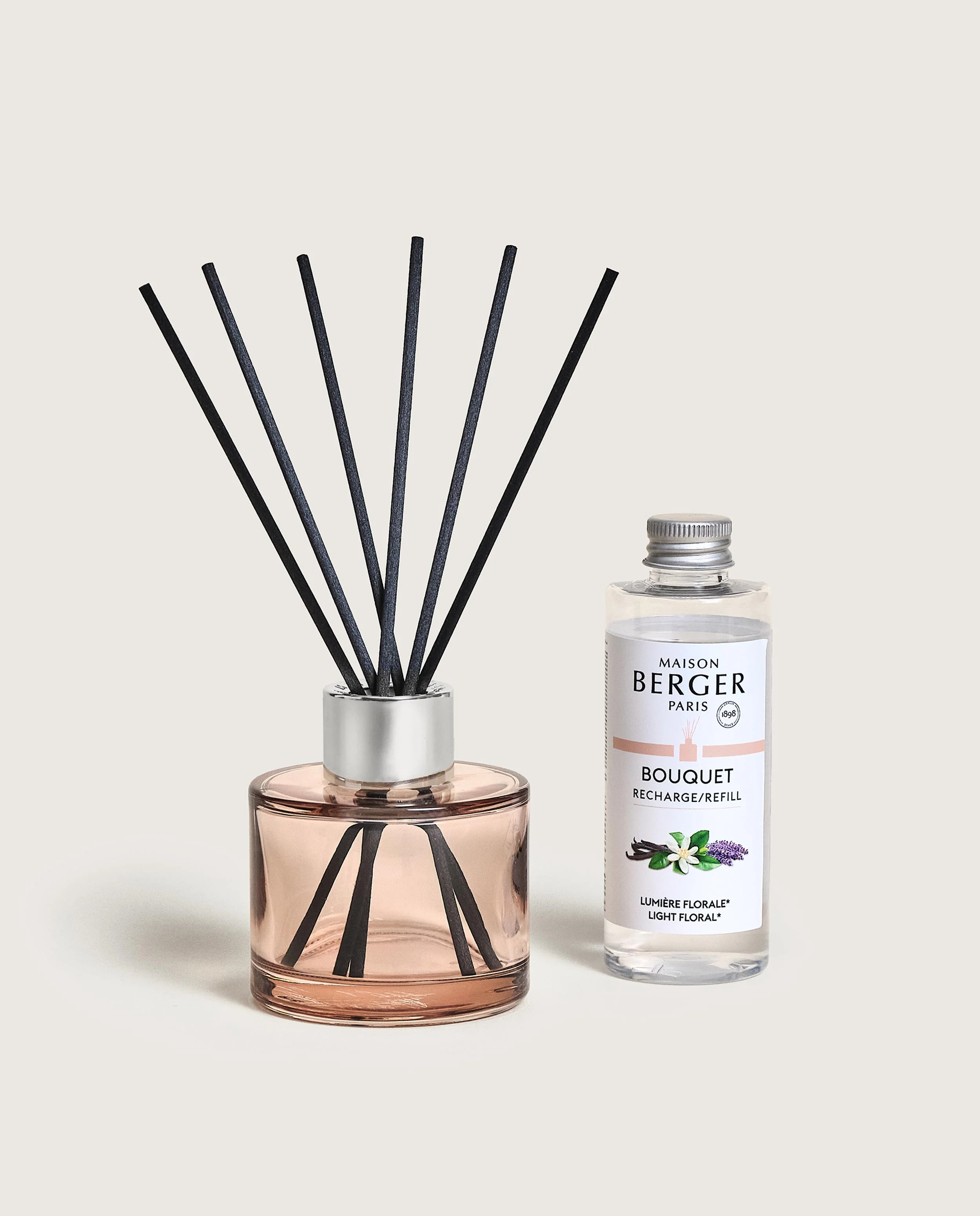 Duo mini bouquet & spray d'intérieur Ophelia Lumière Florale