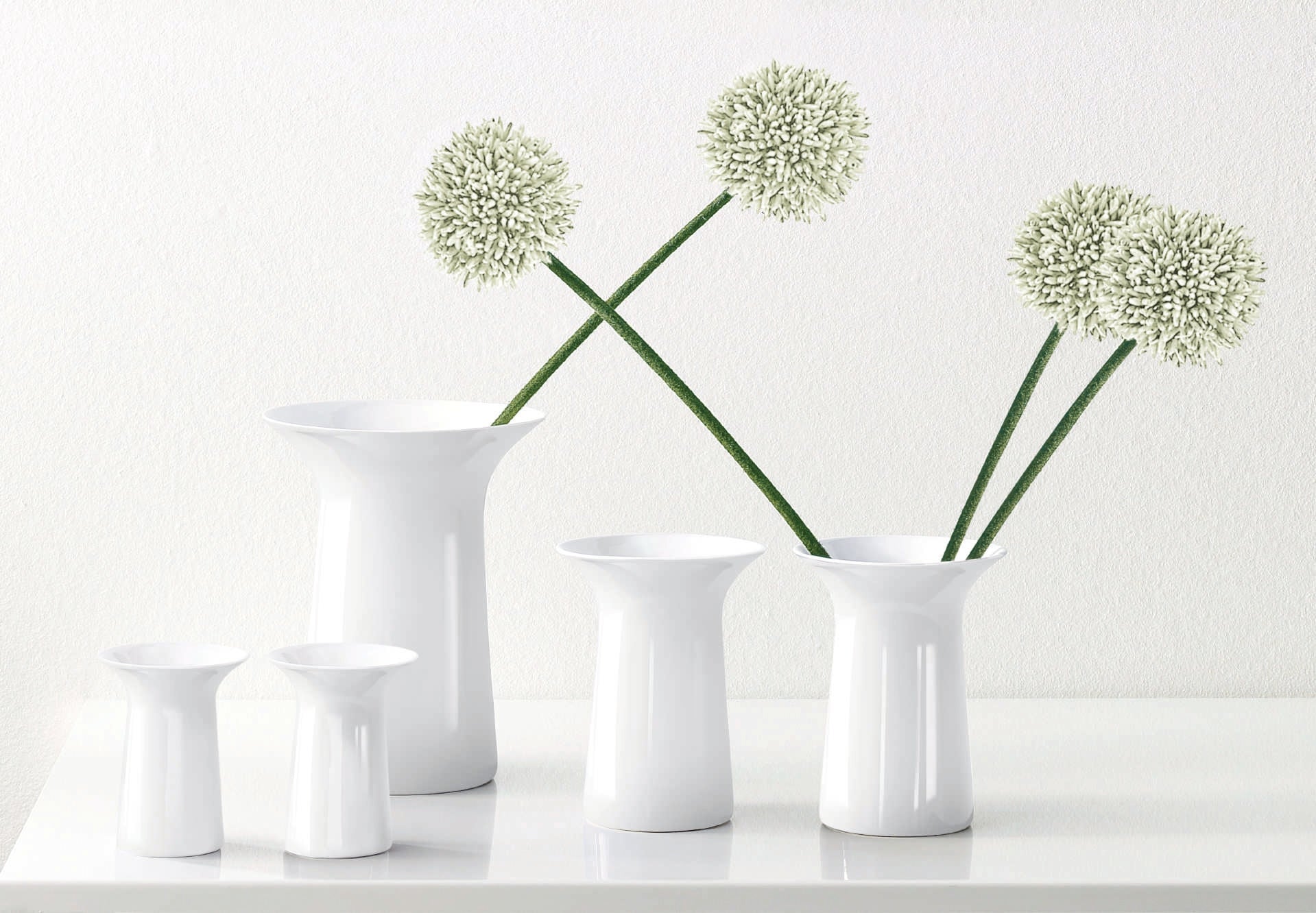 vase, weiß