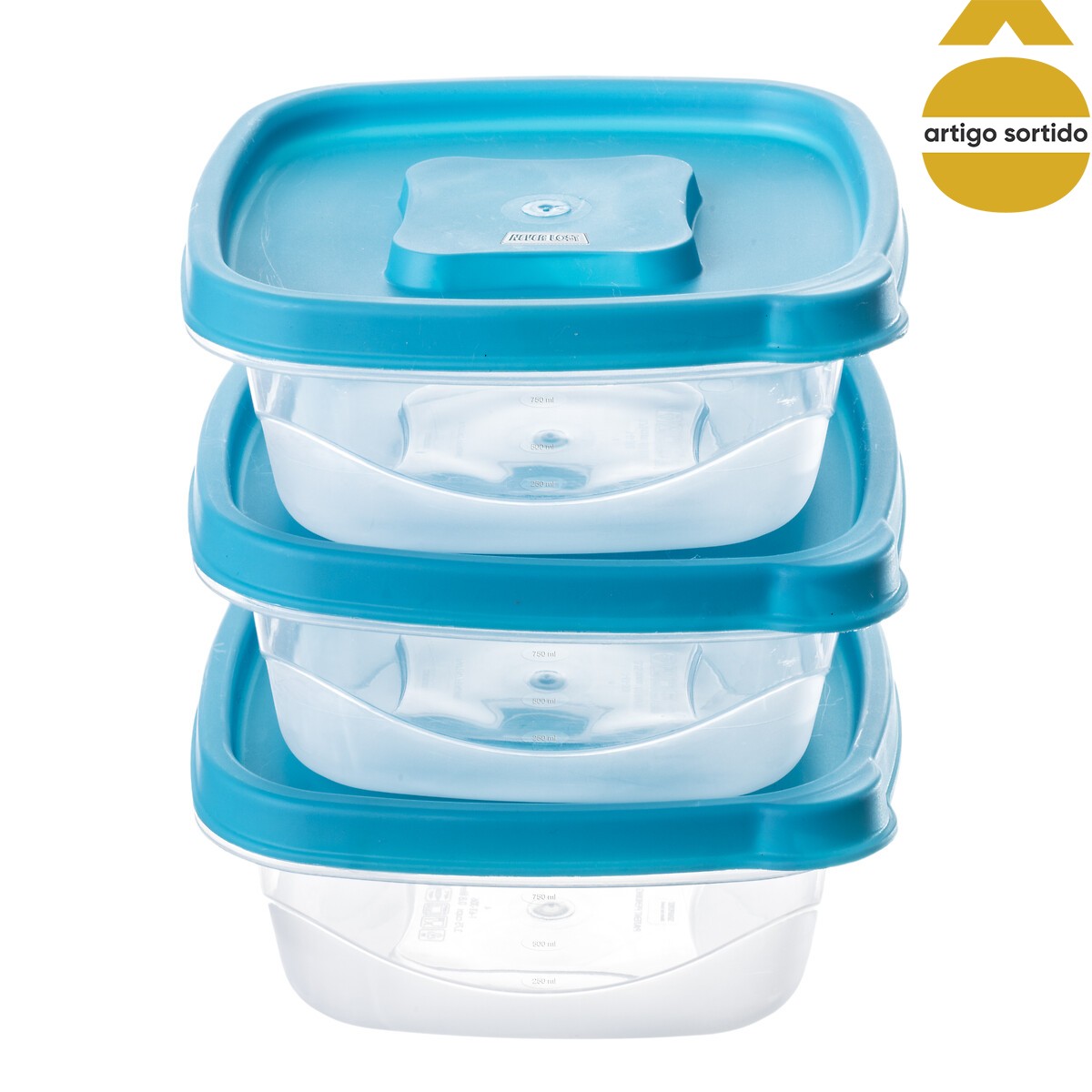 Conjunto de 3 caixas herméticas