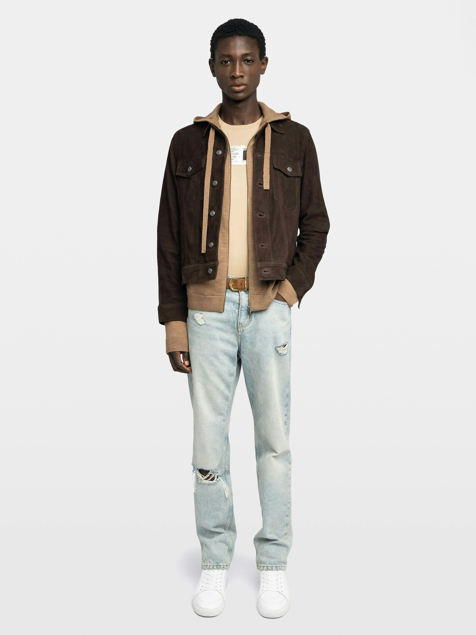 Veste Bases Cuir Suede