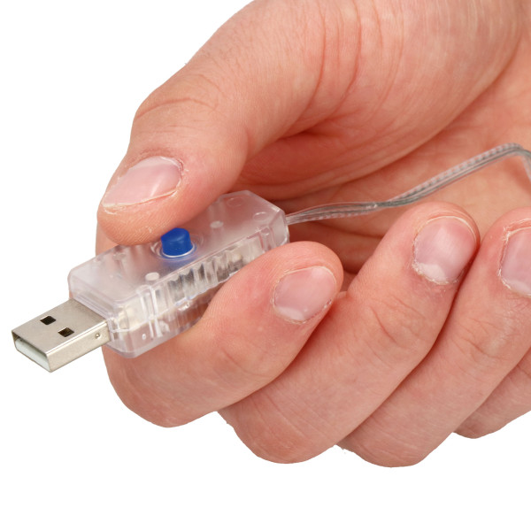 Kurtyna świetlna ciepły biały 300 Led lampki wewnętrzne USB