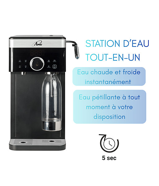 Fontaine filtrante domestique universelle WD4 : Eau filtrée chaude, froide, plate ou pétillante