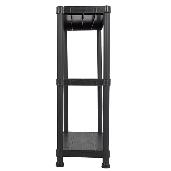 Etagère résine Noire 3 tablettes L61xP31xH95 cm Charge 30kg par étage ITOOLS