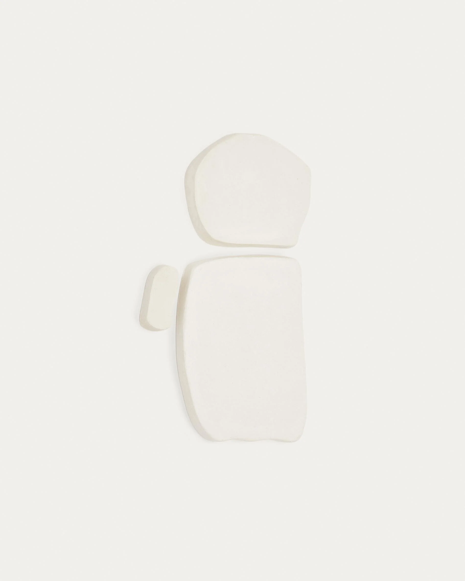 Set of 3 Siluna square wall panels in white papier-mâché