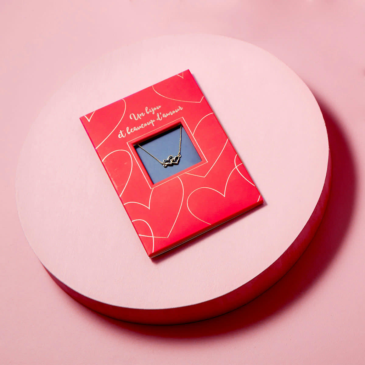 - Carte Bijou - Collier Cœurs Entrelacés