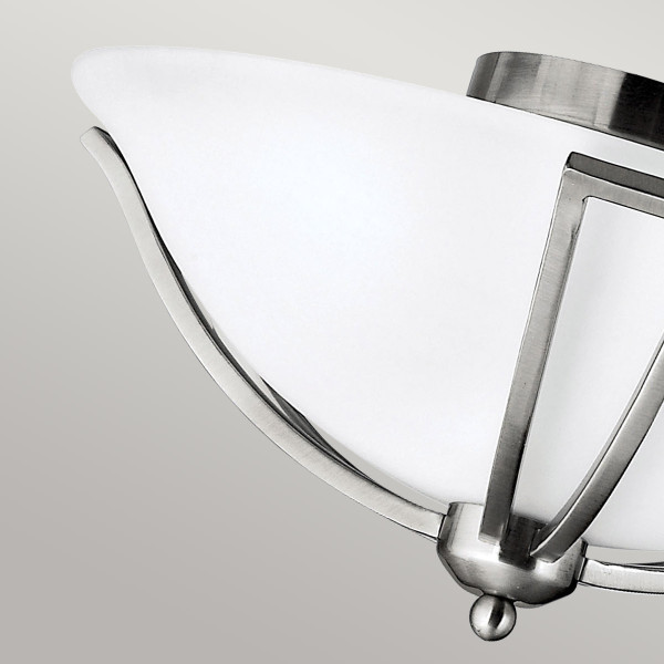 Plafonsrebrny okrągły 42,5cm Bolla 2xE27x60W IP20 Hinkley