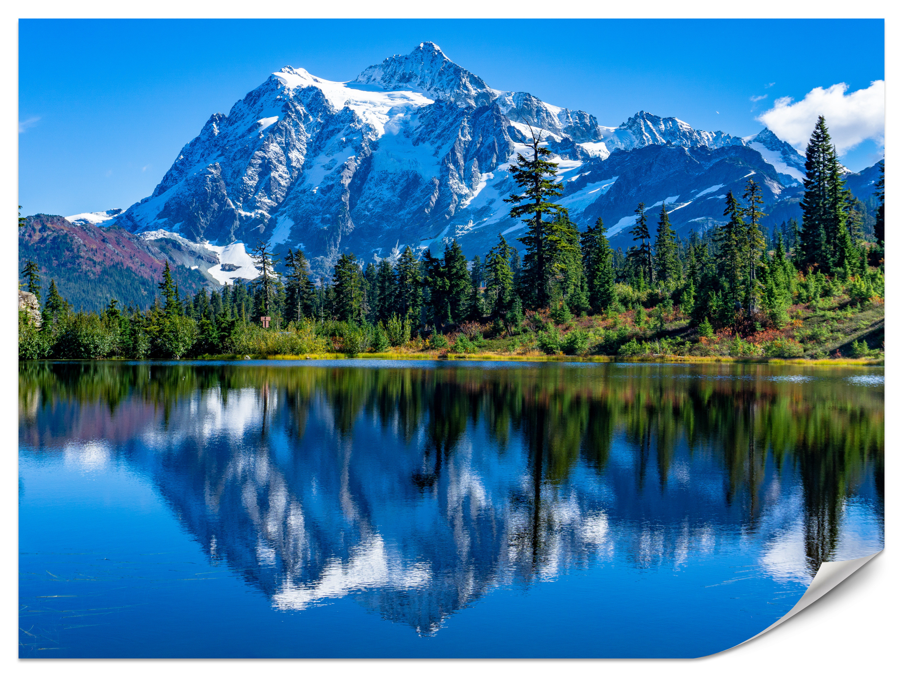 Fototapeta Widok na góry Shuksan 100x70cm