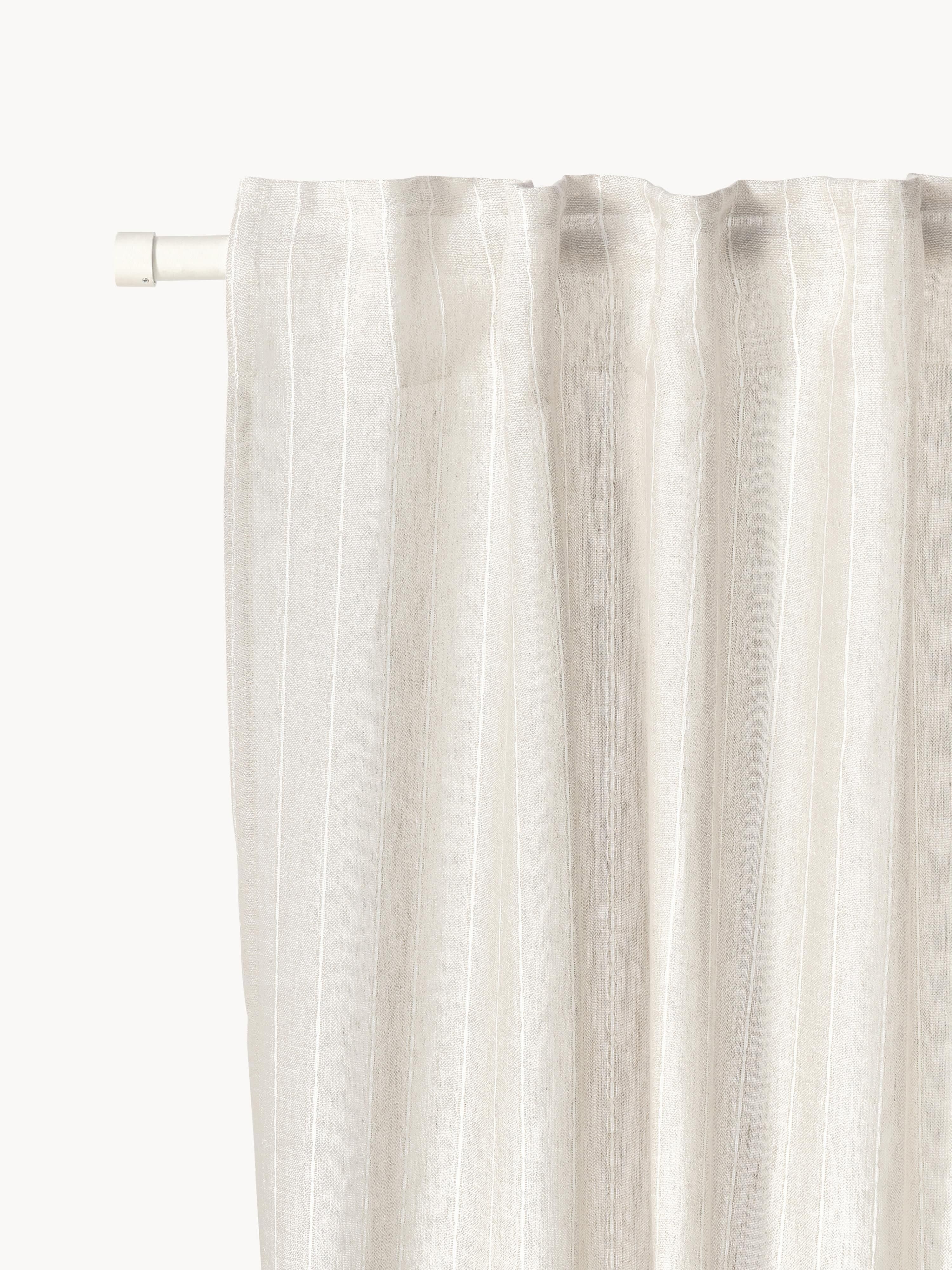 Halbtransparente Multiband-Gardinen Birch, 2er-Set