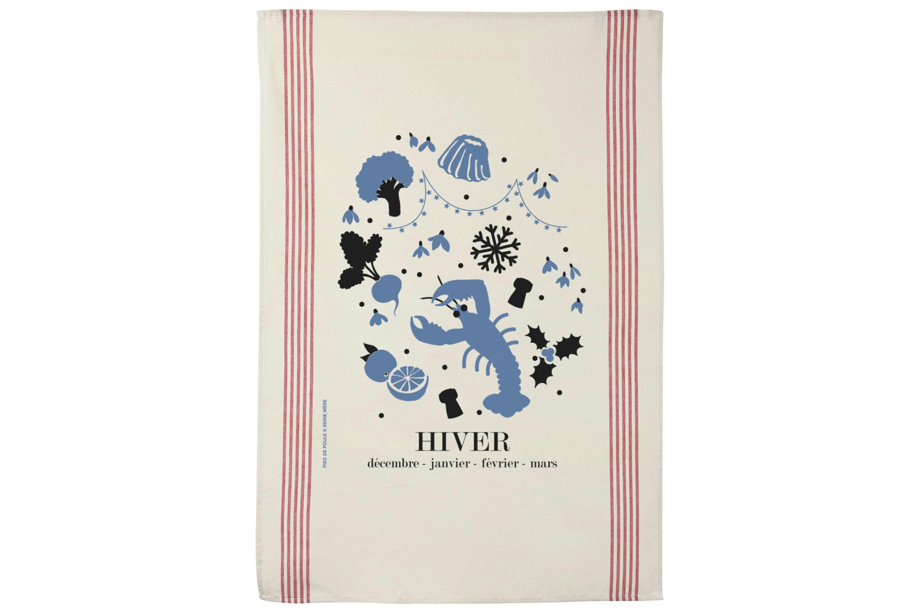 - Torchon en coton naturel hiver