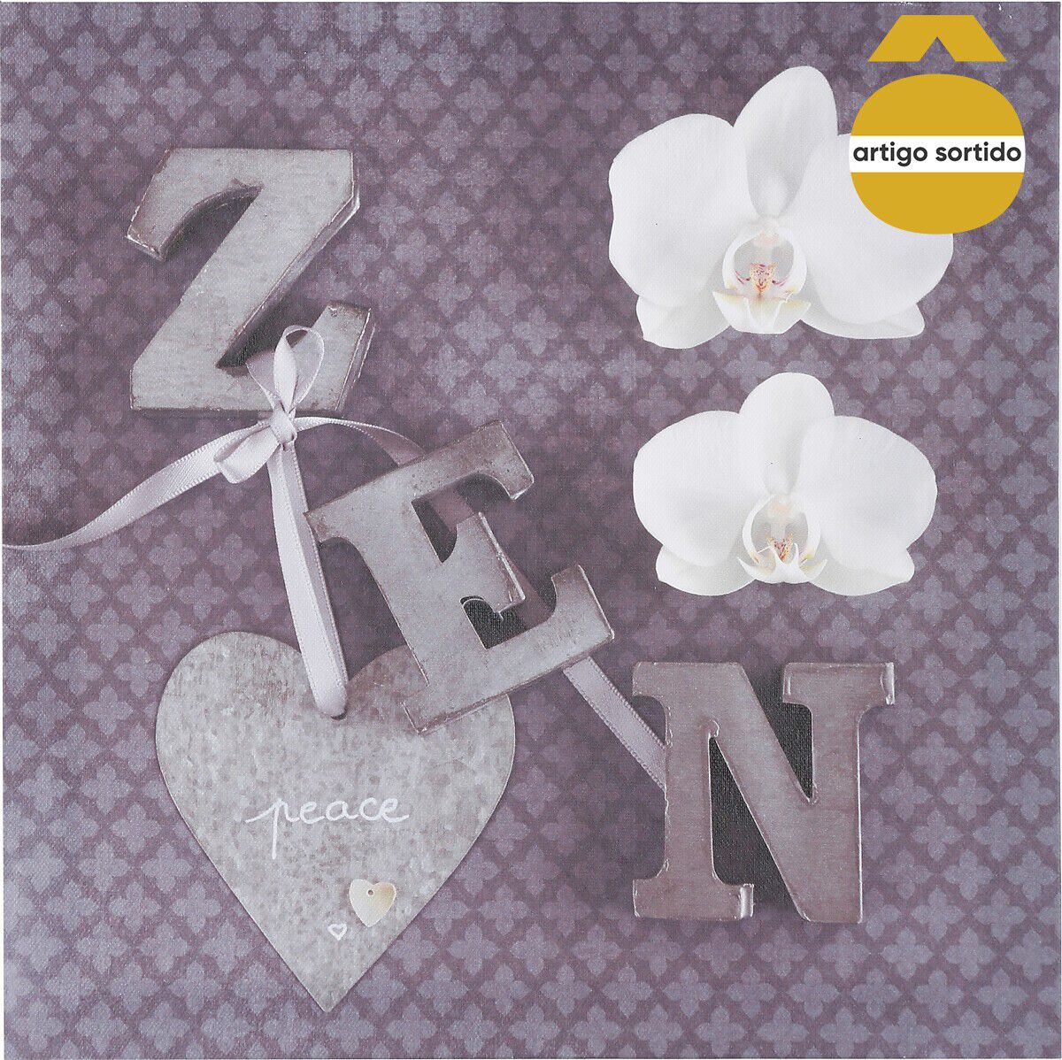 Quadro decorativo ZEN flores 28x28cm