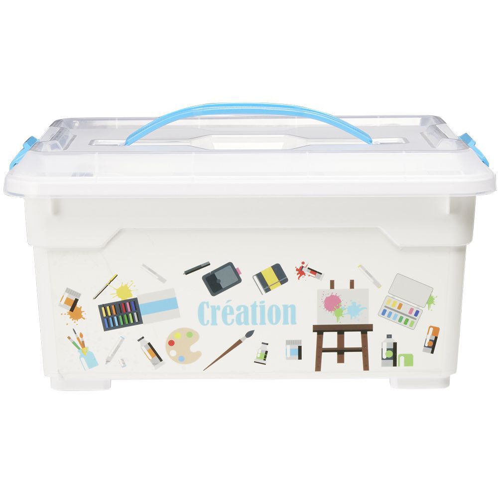 BoÎte de rangement motif loisirs créatifs 12L