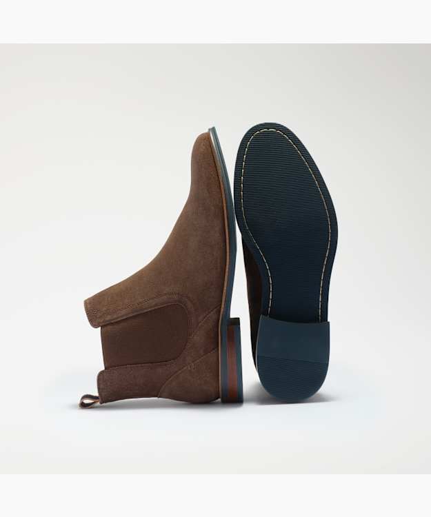Mckinley Brown - Suede Contrast Sole Chelsea Boots