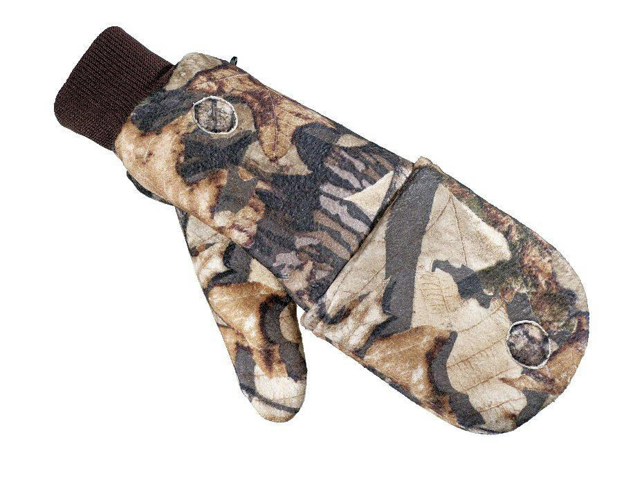 Hot Shot Insulated Fleece Flip Convertible Mittens/Gloves for Hunting, Wind-Resistant, Camo