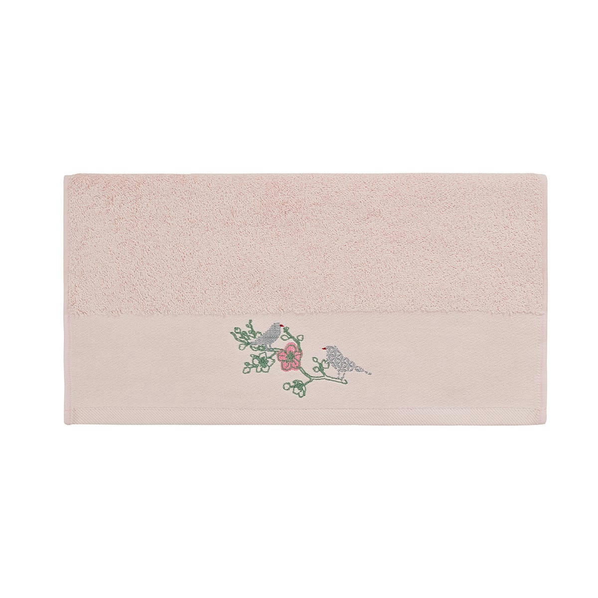 SPRING BIRDS - Serviette de toilette en coton Petale 50x100 cm