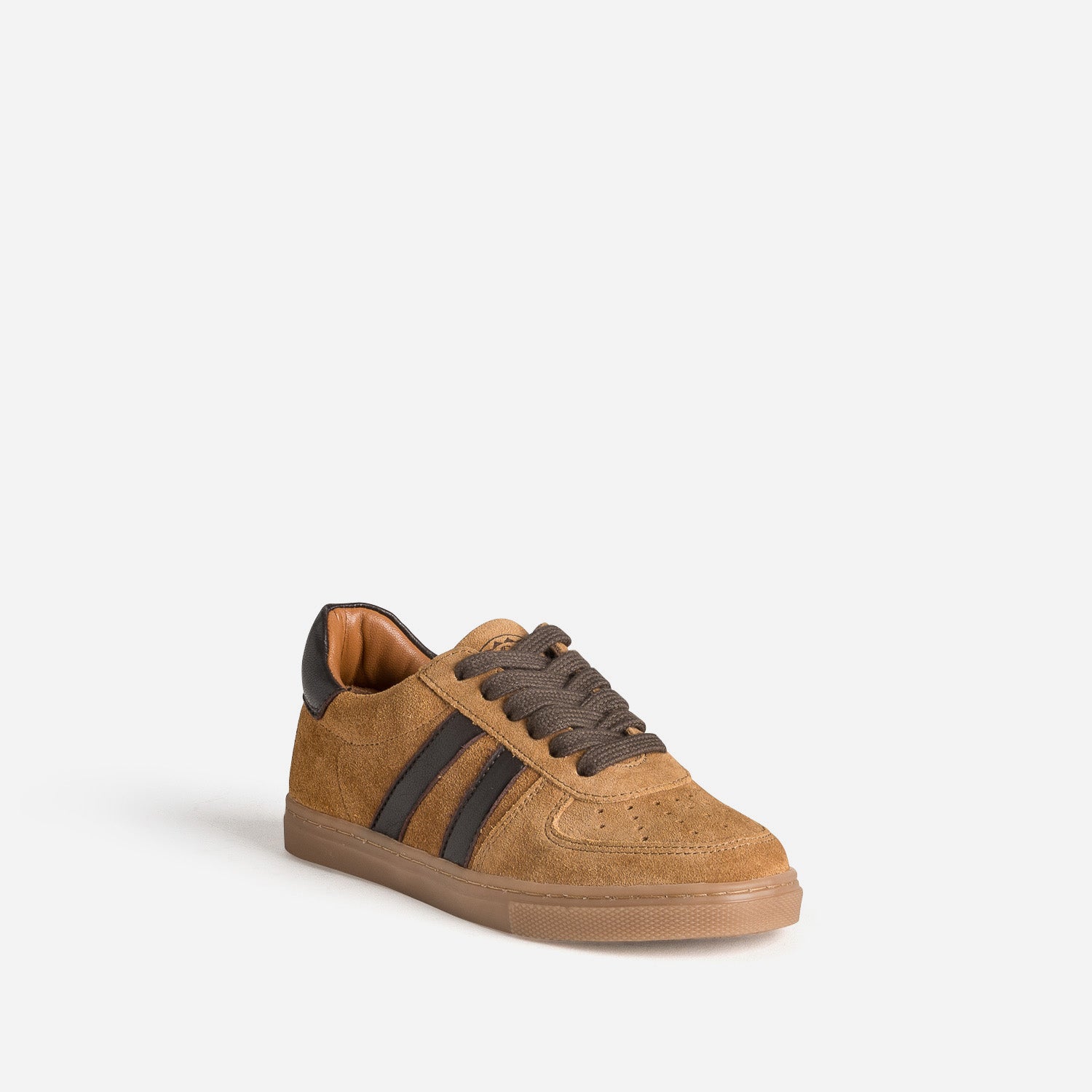 Tennis BUGGY camel cuir velours