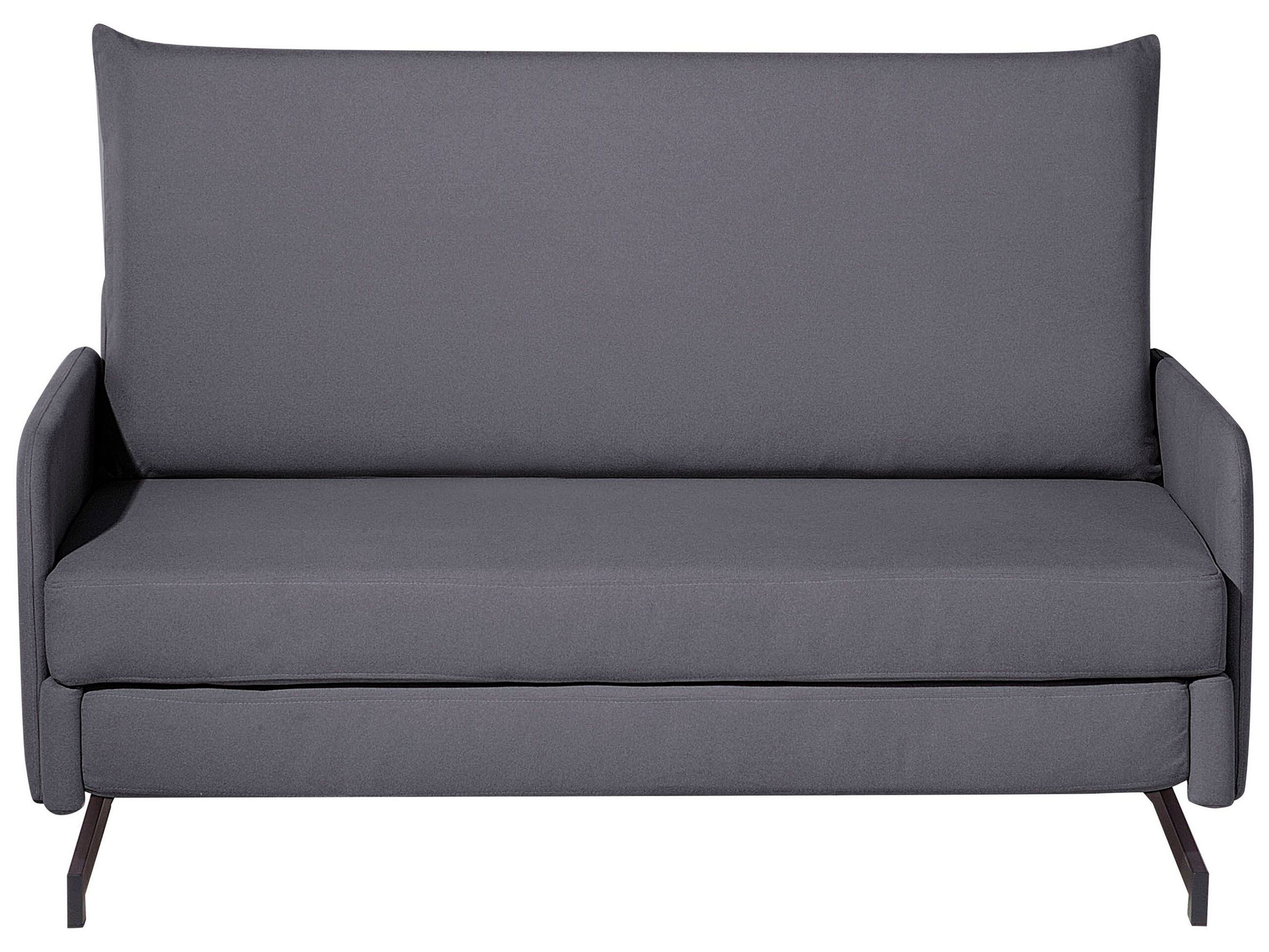Sofa rozkładana funkcja spania łóżko szara