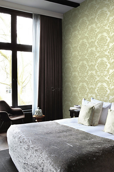 Origin Wallcoverings papier peint ornement vert clair 53 cm x 10.05 m