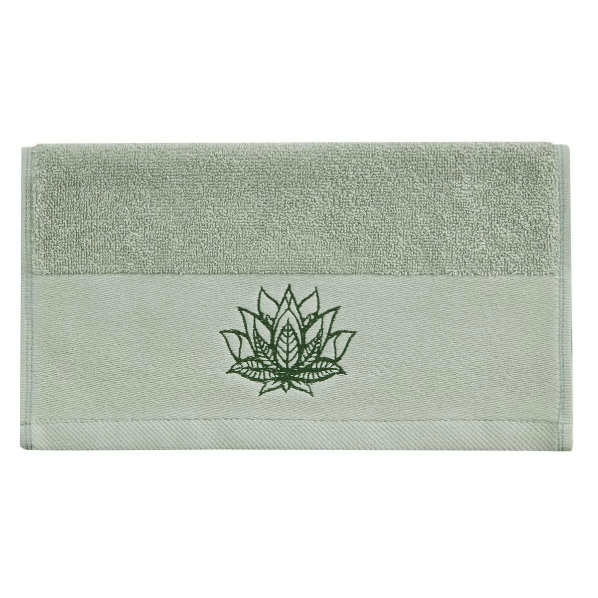 NUCIFERA - Lot de serviettes invité  sauge 30x50 cm