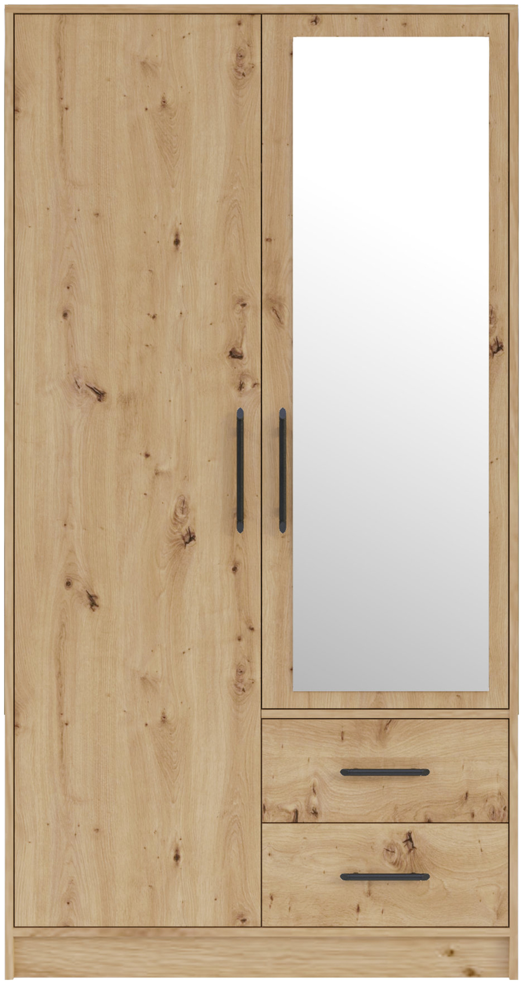 Dwudrzwiowa szafa z lustrem 100 cm dąb artisan SEVAS