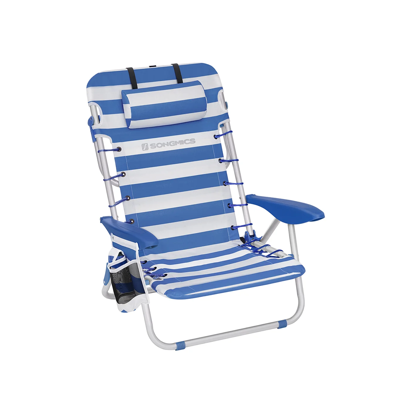 Chaise de plage pliable avec oreiller
