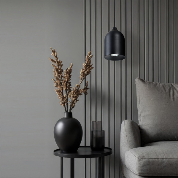 Lampa wisząca czarna NILO 1xGU10x8W wym: 119,5x11,5x11,5 cm Light Prestige