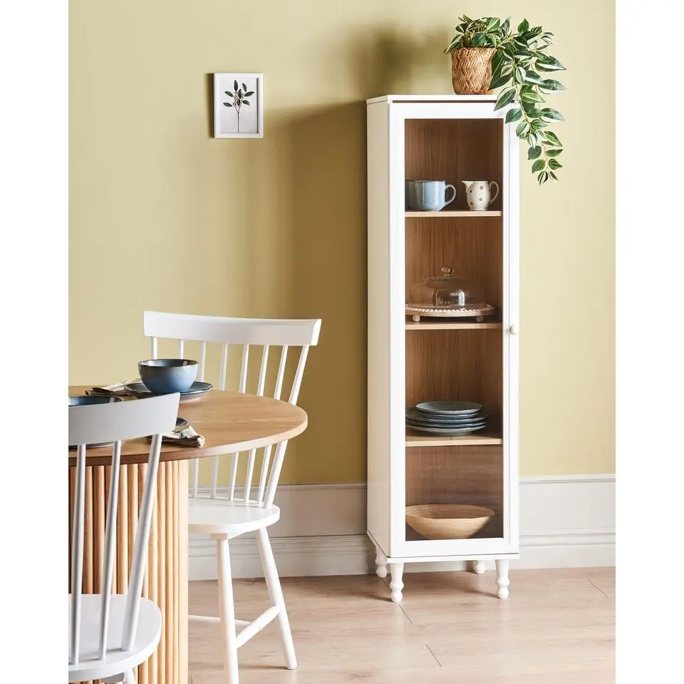 TINGLEDALE - Vitrinekast - Wit - 40 cm - Hout