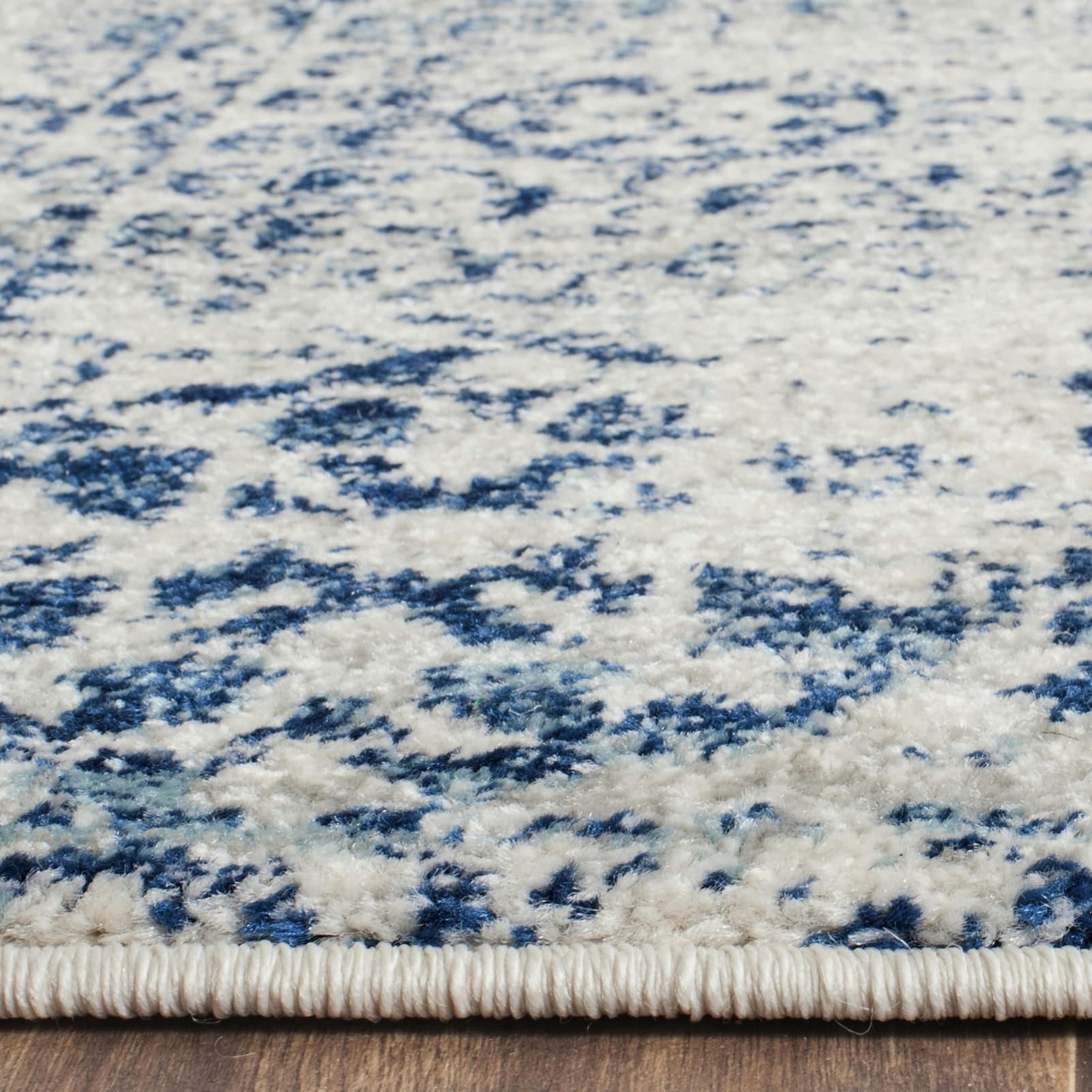 EVOKE - Tapis de salon interieur en  ivoire & bleu, 155 x 229 cm