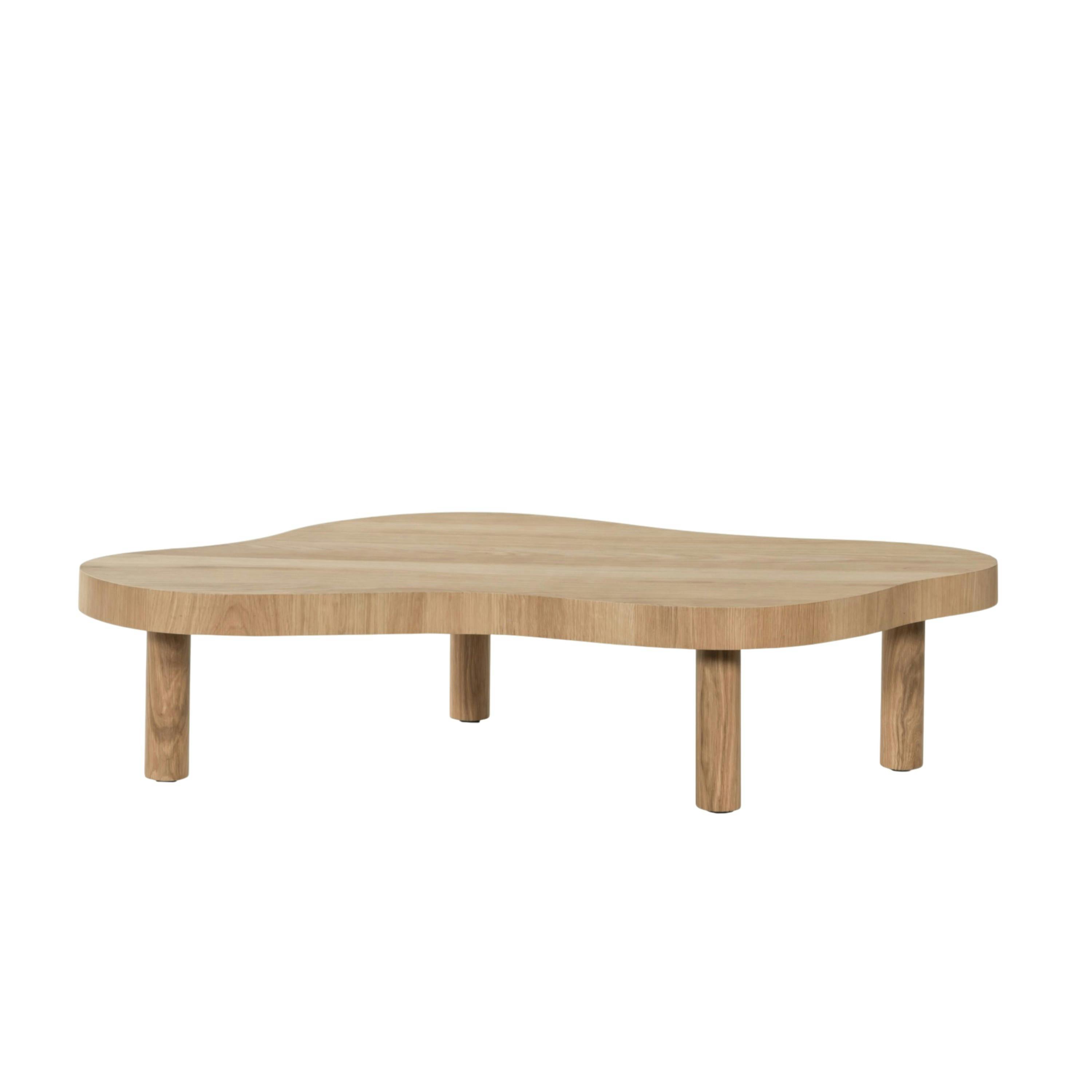 Table basse design organique en chêne clair LOREN