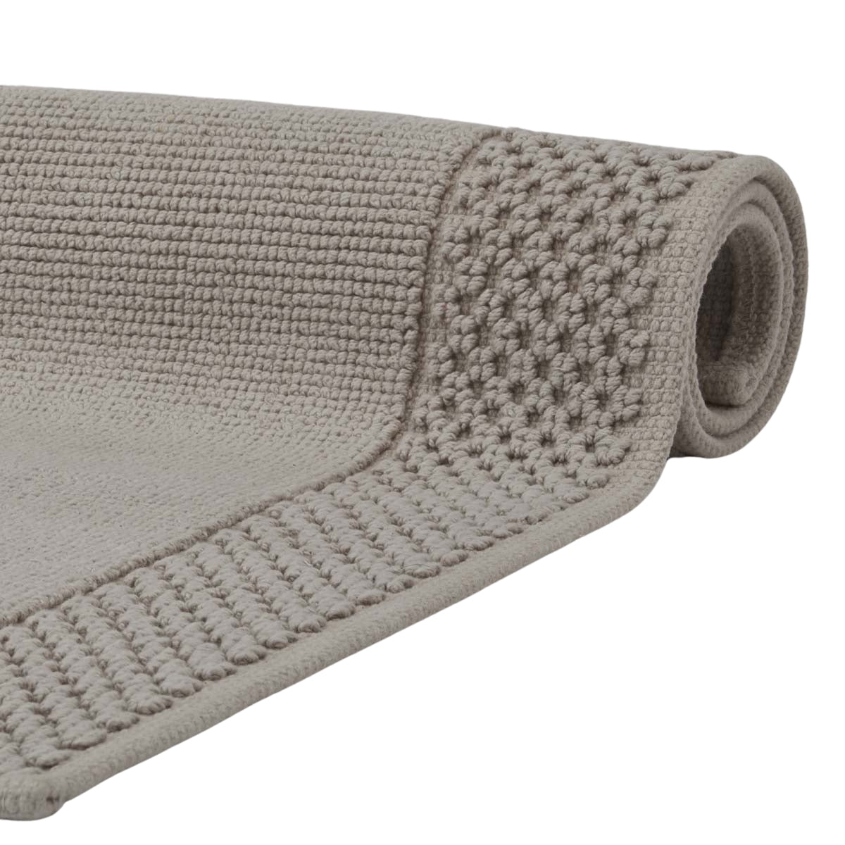 Yuna Badmat Truffle   60 x 60 cm   Beige   Grijs   Katoen