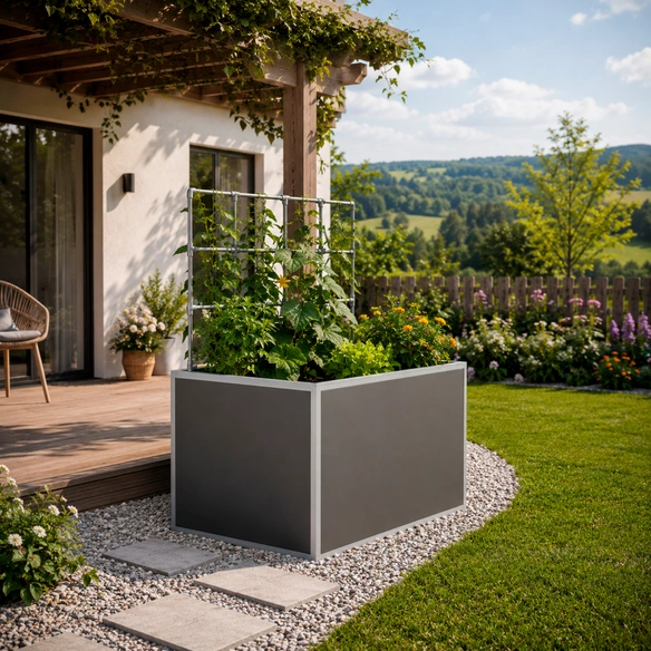 Hochbeet, BxHxL: 121 x 77 x 91 cm, Aluminium